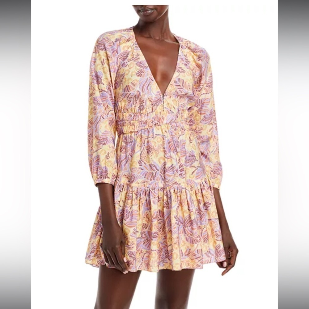 A.L.C. Isla V Neck Tiered Dress